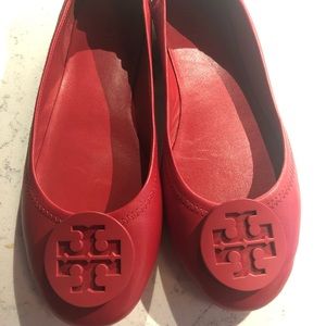 Tory Burch red driver shoes. Size 8
